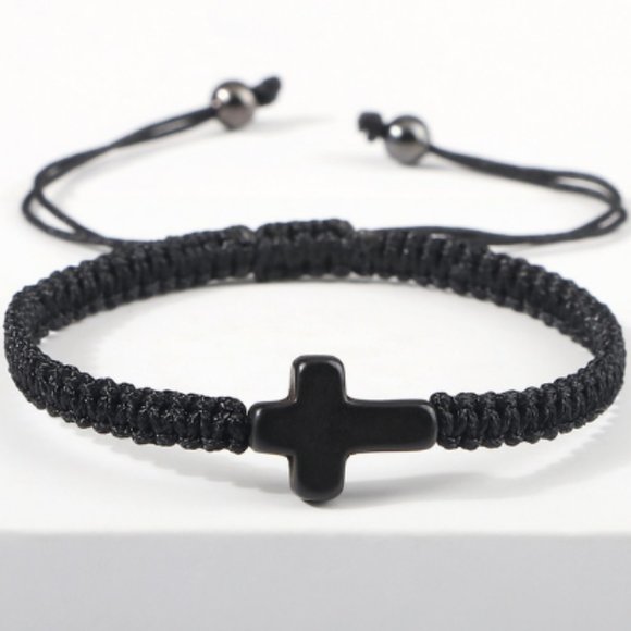 Cross Bracelet,Cross Drawstring Bracelet,Macrame Cross Bracelet, Friendship,Gift - Picture 1 of 1